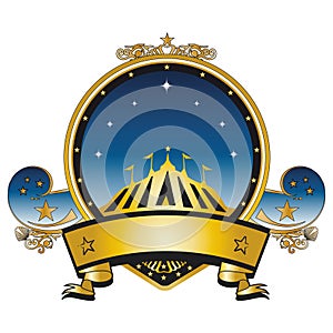 Gold circus stamp