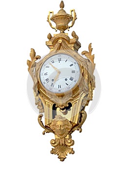 Gold clock isolated