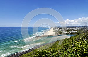 Gold Coast dream holiday miles sea surf, white sandy beaches