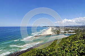 Gold Coast dream holiday miles sea surf, white sandy beaches photo