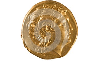 Gold coin of ancient Greece.