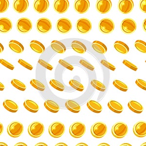 Gold coin animation sprites flip, rotate