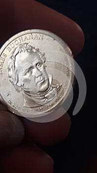 Gold coin Benjamin buchanan president