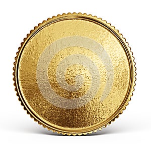 gold coin sign isolated on a white backgrond.