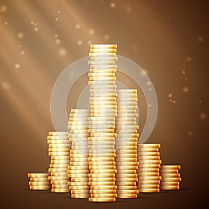 Gold coin stack