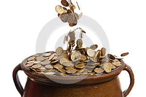 Gold coins falling img