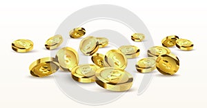 Gold coins illustration. Jackpot concept