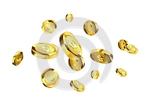 Gold coins illustration. Jackpot concept