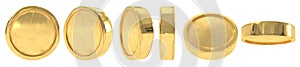 Gold coins isolated on white background, 3D rendering