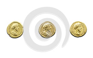 3 Gold coins of Marcus Aurelius Roman Emperor