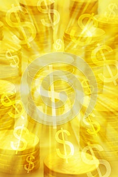 Gold Coins Money Background