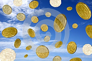 Gold coins or Money raining