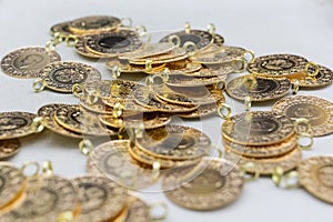 Gold coins for sale in the market