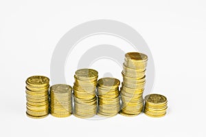 Gold coins stack.