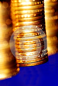Gold Coins Stacked
