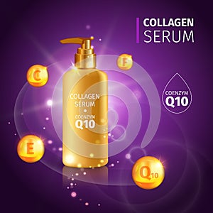 Gold Collagen Serum Tubes Poster