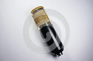 Gold Condenser Microphone with selective focus.