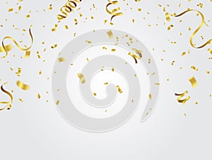 Gold confetti Celebration background