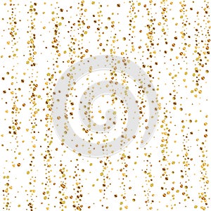 Gold confetti luxury sparkling confetti. Scattered