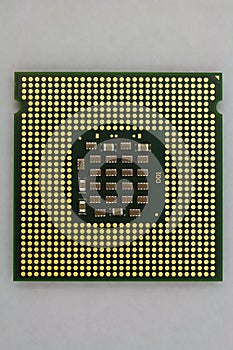 Gold Contacts on Modern Computer Processor