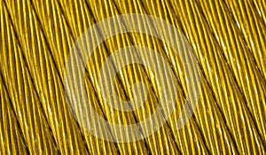 gold copper wires with visible details. background or texture