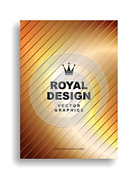 Gold cover design. Premium quality. Crown.