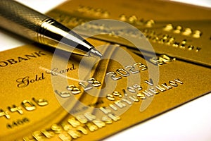 Gold credit card