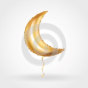 Gold Crescent Moon balloon Ramadan