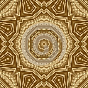 Gold cristal geometry background and symmetry design,  smooth art
