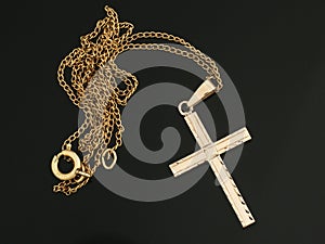 Gold Cross with Chain