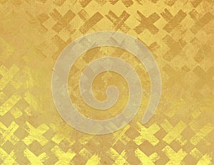 Gold cross pattern shiny metallic textured overlay background