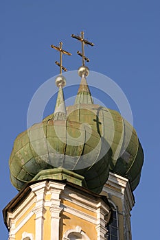 Gold crosses of orthodox church