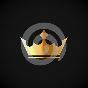 Vector gold crown icon