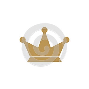Gold Crown Icon Vector Logo Template