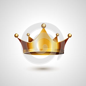 Gold Crown Isolated On White Background