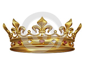 Gold crown with jewels