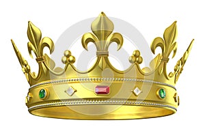 Gold crown with jewels