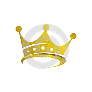 Gold Crown Logo Royal King Queen abstract design vector illustration