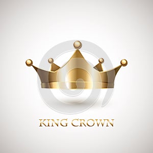 Gold Crown On White Background
