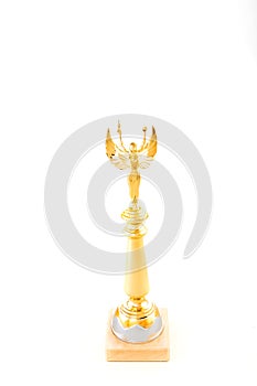 Gold cup studio quality white background