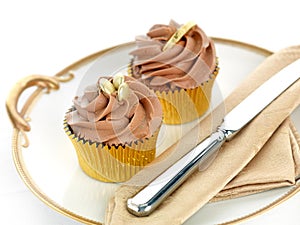 Gold Cupcakes