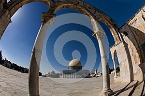 Gold cupola of Jerusalem-3 photo