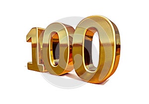 Gold 3d 100th Anniversary Sign Top 100