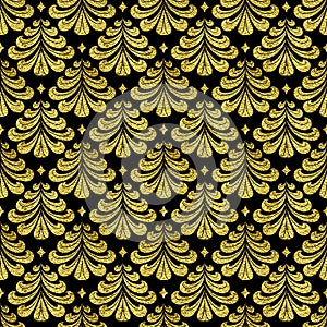 Gold Damascus pattern