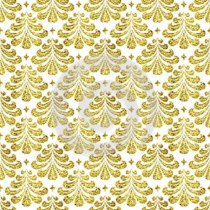 Gold Damascus pattern