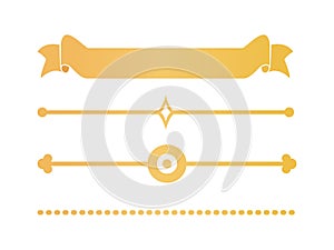 Gold Decor Elements for Certificates and Documents