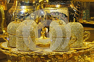 Gold decorated tea set