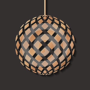 Gold decorative Christmas ball