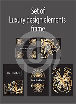 Gold decorative luxury design elements