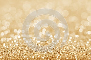 Gold defocused glitter background